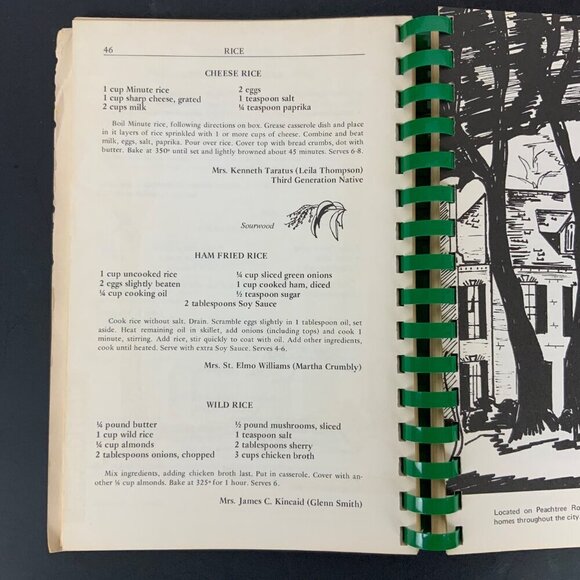 Atlanta Natives Favorite Recipes Spiral-Bound Cookbook 1980 Georgia USA Vintage - Picture 8 of 16